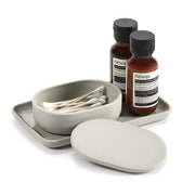 Cose Oval Box with Lid, Beige, 1.2" by Bertrand Lejoly for Serax Bath Serax