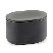 Cose Oval Box with Lid, Dark Grey, 2.5" by Bertrand Lejoly for Serax Bath Serax