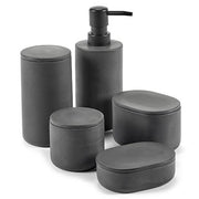 Cose Round Box with Lid, Dark Grey, 2.5" by Bertrand Lejoly for Serax Bath Serax