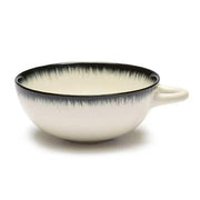 Dé Porcelain Espresso Cup, Off-White/Black Var A, 2.7 oz. Set of 2 by Ann Demeulemeester for Serax Dinnerware Serax 