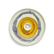 Feast 13.8" Azure Blue Red Swirl Serving Plate by Yotam Ottolenghi for Serax Serving Platters Serax 