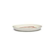 Feast 6.3" White Red Swirl Bread and Butter Plate, set of 4 by Yotam Ottolenghi for Serax Bowls Serax