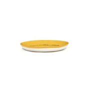 Feast 6.3" Sunny Yellow Black Swirl Bread and Butter Plate, set of 4 by Yotam Ottolenghi for Serax Bowls Serax