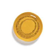 Feast 6.3" Sunny Yellow Black Swirl Bread and Butter Plate, set of 4 by Yotam Ottolenghi for Serax Bowls Serax