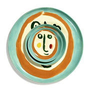 Feast 13.8" Azure Blue Gold Pepper Serving Plate by Yotam Ottolenghi for Serax Plates Serax