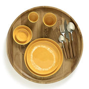 Feast 7.5" Sunny Yellow White Swirl Salad Plate, set of 2 by Yotam Ottolenghi for Serax Plates Serax