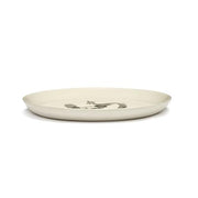 Feast 8.7" White Pepper Black Salad Plate, set of 2 by Yotam Ottolenghi for Serax Plates Serax