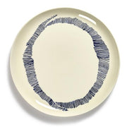 Feast 10.2" White Blue Swirl Plate, set of 2 by Yotam Ottolenghi for Serax Plates Serax
