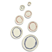Feast 6.3" White Red Swirl Bread and Butter Plate, set of 4 by Yotam Ottolenghi for Serax Bowls Serax