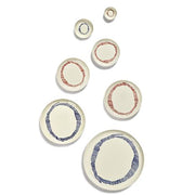 Feast 6.3" White Red Swirl Bread and Butter Plate, set of 4 by Yotam Ottolenghi for Serax Bowls Serax 
