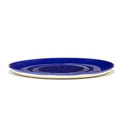 Feast 13.8" Lapis Lazuli White Swirl Serving Plate by Yotam Ottolenghi for Serax Plates Serax