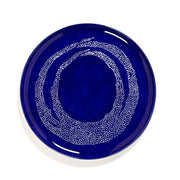 Feast 13.8" Lapis Lazuli White Swirl Serving Plate by Yotam Ottolenghi for Serax Plates Serax