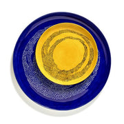 Feast 13.8" Lapis Lazuli White Swirl Serving Plate by Yotam Ottolenghi for Serax Plates Serax