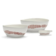 Feast 5.9" White Red Swirl Bowl, set of 4 by Yotam Ottolenghi for Serax Bowls Serax 