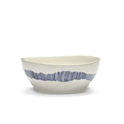 Feast 6.7" White Blue Swirl Bowl, set of 4 by Yotam Ottolenghi for Serax Bowls Serax