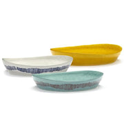 Feast 11.8" Sunny Yellow Black Swirl Swirl Serving Plate by Yotam Ottolenghi for Serax Bowls Serax