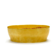 Feast 10.8" Sunny Yellow Red Swirl Salad Bowl by Yotam Ottolenghi for Serax Bowls Serax 