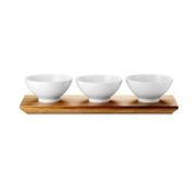 Loft Bowl Set with Acacia Wood Platter by Rosenthal Dinnerware Rosenthal