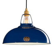 Original 1933 Design Steel Lighting Suspension Pendant in Royal Blue by Coolicon Coolicon UK 15.75" dia. 