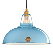 Original 1933 Design Steel Lighting Suspension Pendant in Sky Blue by Coolicon Coolicon UK 15.75" dia. 