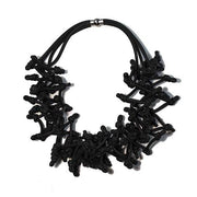 COLL140 Neo Neoprene Rubber Necklace by Neo Design Italy Jewelry Neo Design Black 