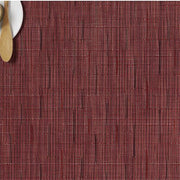 Chilewich: Bamboo Woven Vinyl Placemats, Set of 4 Placemat Chilewich Rectangle 14" x 19" Cranberry 