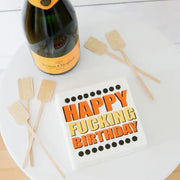 Happy F*cking Birthday Paper Cocktail Napkins Cocktail Napkins Twisted Wares
