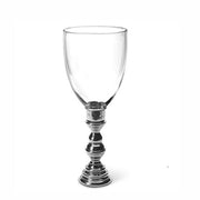 Giovanna Medium Fluted Pewter and Glass Hurricane Candle Holder, 19.25" h by Arte Italica Candleholder Arte Italica 
