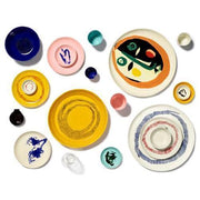 Feast 6.3" Sunny Yellow Black Swirl Bread and Butter Plate, set of 4 by Yotam Ottolenghi for Serax Bowls Serax 