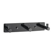 Basic HAK3 Wall-Mounted Three Towel or Coat Hook by Decor Walther Robe Hooks Decor Walther Black Matte 