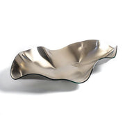 IZDATGLAZ Monochromatic Glass Oval Centerpiece by Orfeo Quagliata Artwork Orfeo Quagliata Small Chameleon Gold 