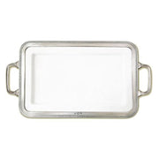 Luisa Rectangular Platter or Tray with Handles by Match Pewter Dinnerware Match 1995 Pewter Medium