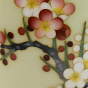 Antique Japanese Celadon Cherry Blossom Cloisonne Vase by Ando Jubei Studio Vases Bowls & Objects Amusespot 