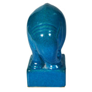 Art Deco Egyptian Blue Elephant Paperweight by Cowan Pottery, c. 1930 Cowan Pottery 