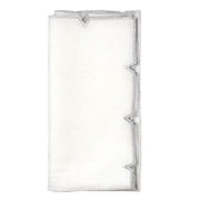 Divot Linen Napkins, Set of 4 by Kim Seybert Napkins Kim Seybert Silver & White