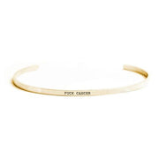 F*ck Cancer Stainless Steel Bracelet by Twisted Wares Jewelry Twisted Wares 14 Kt. Gold Plated