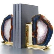 Fim Bookends by ANNA New York Bookends Anna Natural Agate & Brass 