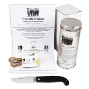 No. 82 Zuava Fratelli d'Italia Pocket Knife with Black Lucite Handle by Berti Knife Berti
