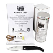 No. 81 Maremmano a foglia Fratelli Pocket Knife with Black Lucite Handle by Berti Knife Berti 