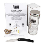 No. 80 Gobbo Fratelli d'Italia Pocket Knife with Black Lucite Handle by Berti Knife Berti