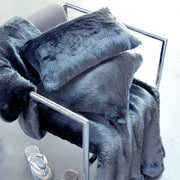 Faux Fur Throws by Evelyne Prelonge Paris Throws Evelyne Prelonge Grey Anthracite 55" x 63" 