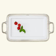 Gianna Rectangular Platter or Tray with Handles by Match Pewter Dinnerware Match 1995 Pewter Large
