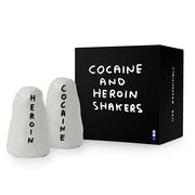 Heroin & Cocaine Salt and Pepper Shakers by David Shrigley Salt & Pepper Third Drawer Down