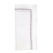 Herringbone Linen Napkins, Set of 4 by Kim Seybert Napkins Kim Seybert Gunmetal & Silver
