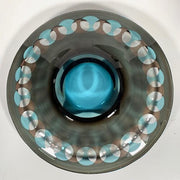 Vintage Op-Art Art Glass Bowl, 12.25" by Kosta Sweden Vases, Bowls, & Objects Kosta 