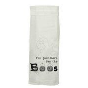 Amusing Tea or Kitchen Flour Sack Towels by Twisted Wares CLEARANCE Tea Towel Twisted Wares I'm Just Here For The Boos