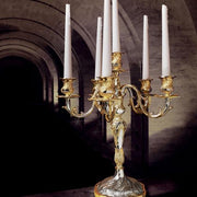 Regence Sterling Silver Gilt 16.5" 6 Light Candelabra by Ercuis Candleholder Ercuis 