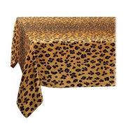 Leopard Linen Sateen Tablecloth by L'Objet Table Cloth L'Objet Natural Medium 