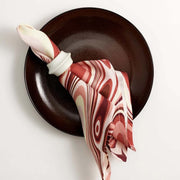 Pink Waves Linen Sateen Napkin, Set of 4 by L'Objet Napkins L'Objet