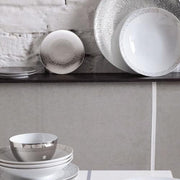 TAC 02 Skin Platinum Rim Soup Bowl by Walter Gropius for Rosenthal Dinnerware Rosenthal